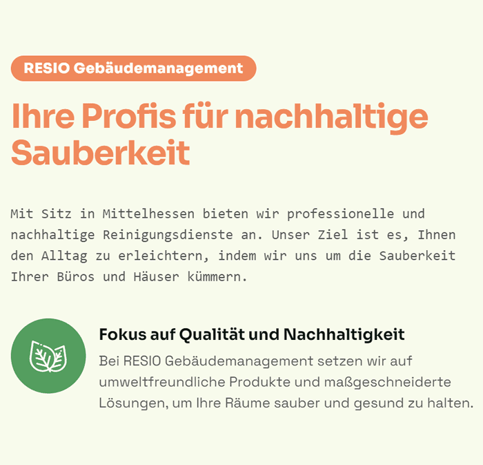 Sauberkeit 